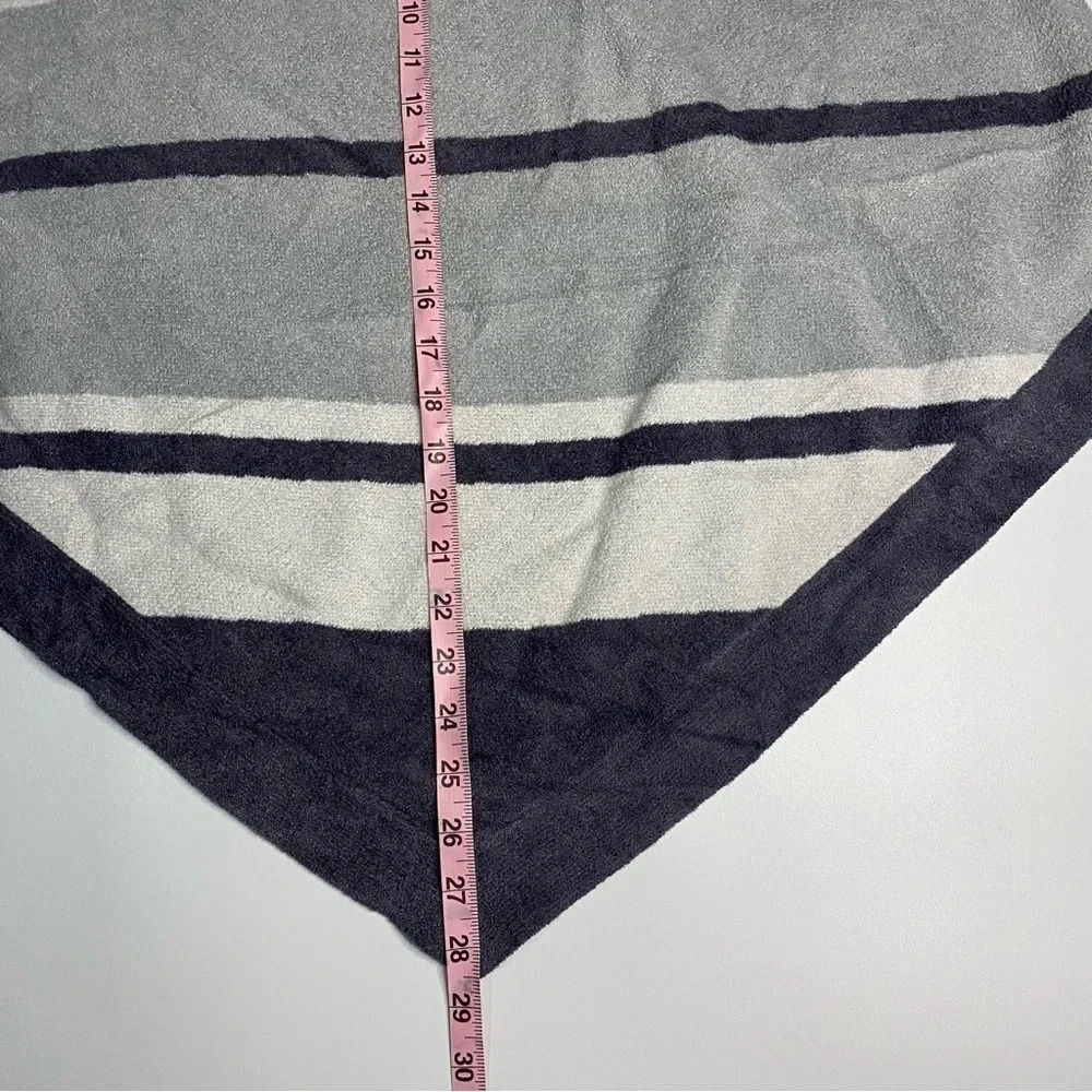 Barefoot Dreams Cozychic Ultra Lite OS Ocean Breeze Poncho Blue Water Stripe - Picture 7 of 7